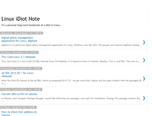 Tablet Screenshot of linuxidiotnote.blogspot.com