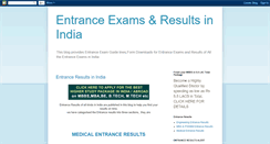 Desktop Screenshot of entranceresultsof.blogspot.com