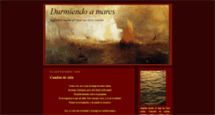 Desktop Screenshot of durmiendoamares.blogspot.com