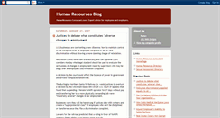 Desktop Screenshot of humanresourcesblog.blogspot.com