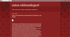 Desktop Screenshot of esten-ehitusekspert.blogspot.com