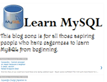 Tablet Screenshot of learnmysql.blogspot.com