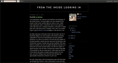 Desktop Screenshot of fromtheinsidelookingin.blogspot.com