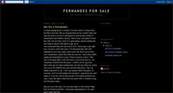 Desktop Screenshot of fernandesforsale.blogspot.com