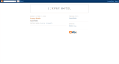 Desktop Screenshot of luxuryhotels.blogspot.com