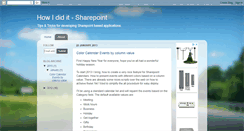 Desktop Screenshot of howididit-sharepoint.blogspot.com