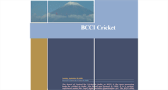 Desktop Screenshot of bccicricketinfo.blogspot.com