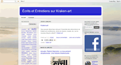 Desktop Screenshot of ecrits-et-entretiens-sur-kraken-art.blogspot.com