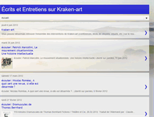 Tablet Screenshot of ecrits-et-entretiens-sur-kraken-art.blogspot.com