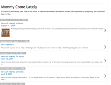 Tablet Screenshot of mommycomelately.blogspot.com