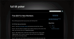 Desktop Screenshot of fulltiltpokerpromo.blogspot.com