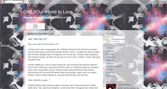 Desktop Screenshot of ourworldtolove.blogspot.com