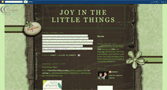 Desktop Screenshot of joyinthelittlethings.blogspot.com