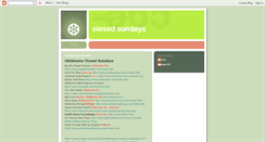 Desktop Screenshot of closedonsundays.blogspot.com