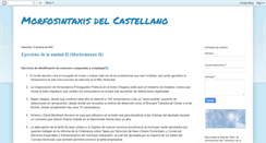 Desktop Screenshot of morfosintaxisdelcastellano.blogspot.com