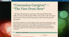 Desktop Screenshot of concussion-caregiver.blogspot.com