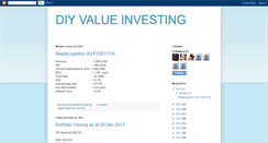 Desktop Screenshot of diyvalueinvesting.blogspot.com