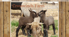 Desktop Screenshot of crosswindsfarm.blogspot.com