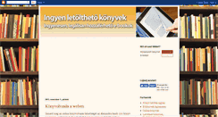 Desktop Screenshot of ingyenletolthetokonyvek.blogspot.com