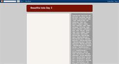 Desktop Screenshot of beautiful-asia-3.blogspot.com