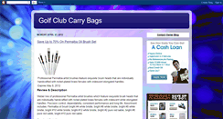 Desktop Screenshot of golfclubcarrybagsbest.blogspot.com