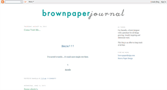 Desktop Screenshot of brownpaperjournal.blogspot.com