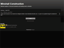 Tablet Screenshot of minshallconstruction.blogspot.com
