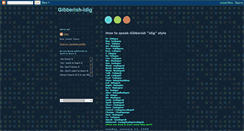 Desktop Screenshot of gibberish-idig-c.blogspot.com
