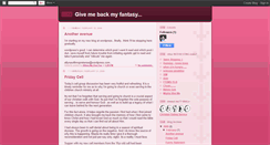 Desktop Screenshot of givemebackmyfantasy.blogspot.com