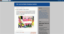 Desktop Screenshot of diewortverliebtemodejournalistin.blogspot.com