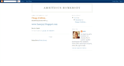 Desktop Screenshot of ambitioushomebody.blogspot.com