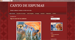 Desktop Screenshot of cantodeespumas.blogspot.com