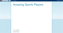 Desktop Screenshot of amazingsportsplayers.blogspot.com