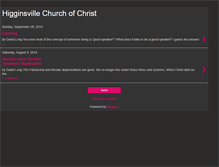 Tablet Screenshot of higginsvillechurchofchrist.blogspot.com