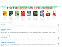 Tablet Screenshot of freefullversionantivirusdownload.blogspot.com
