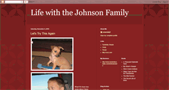 Desktop Screenshot of lifewiththejohnsonfamily.blogspot.com