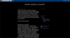 Desktop Screenshot of papermodelsexhibit.blogspot.com