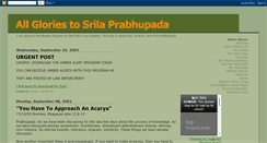 Desktop Screenshot of krishnaprabhupada.blogspot.com