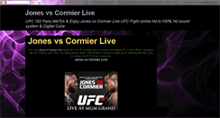 Desktop Screenshot of jonesvscormierlive.blogspot.com