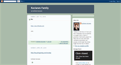 Desktop Screenshot of koclanesfamily.blogspot.com