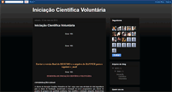 Desktop Screenshot of iniciacaocientificavoluntaria.blogspot.com