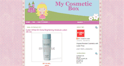 Desktop Screenshot of mycosmeticbox.blogspot.com