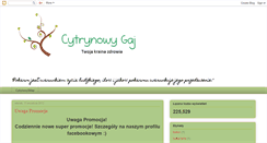 Desktop Screenshot of cytrynowygaj.blogspot.com