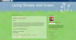 Desktop Screenshot of livingsimplyandgreen.blogspot.com