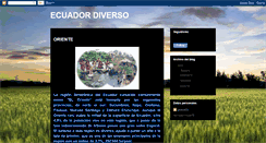 Desktop Screenshot of ecuadordiversoo.blogspot.com