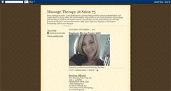 Desktop Screenshot of massagetherapyatsalon75.blogspot.com