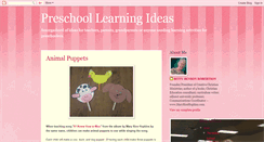 Desktop Screenshot of preschoollearningideas.blogspot.com