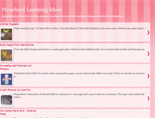 Tablet Screenshot of preschoollearningideas.blogspot.com