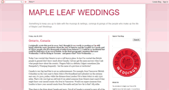 Desktop Screenshot of mapleleafweddings.blogspot.com