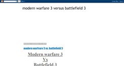 Desktop Screenshot of modernwarfare3versusbattlefield3.blogspot.com